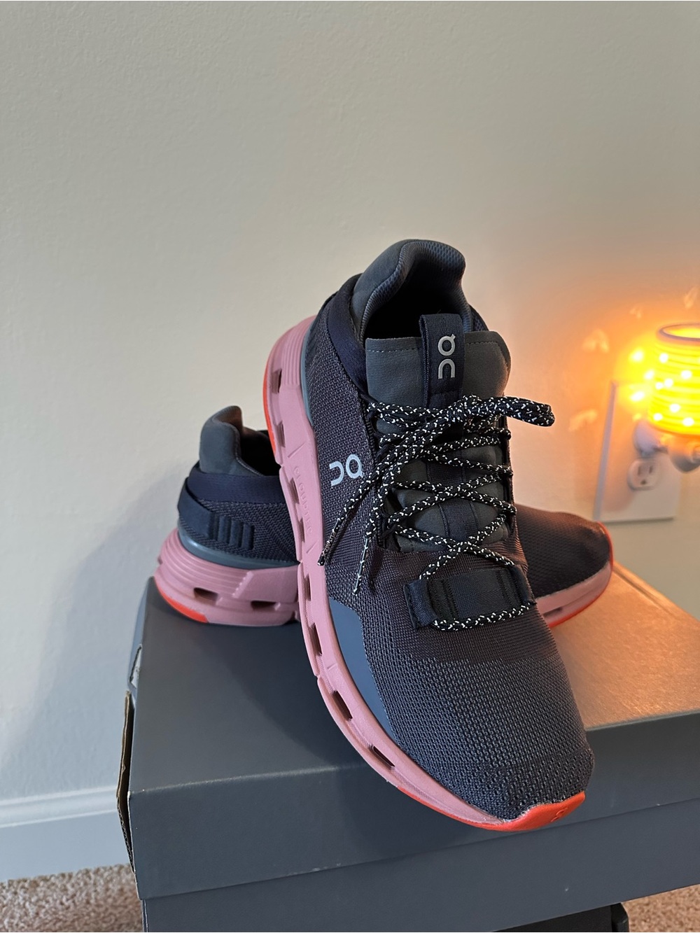 On Running Women's Navy and Pink Cloudswift Athletic Sneakers Size 10 W